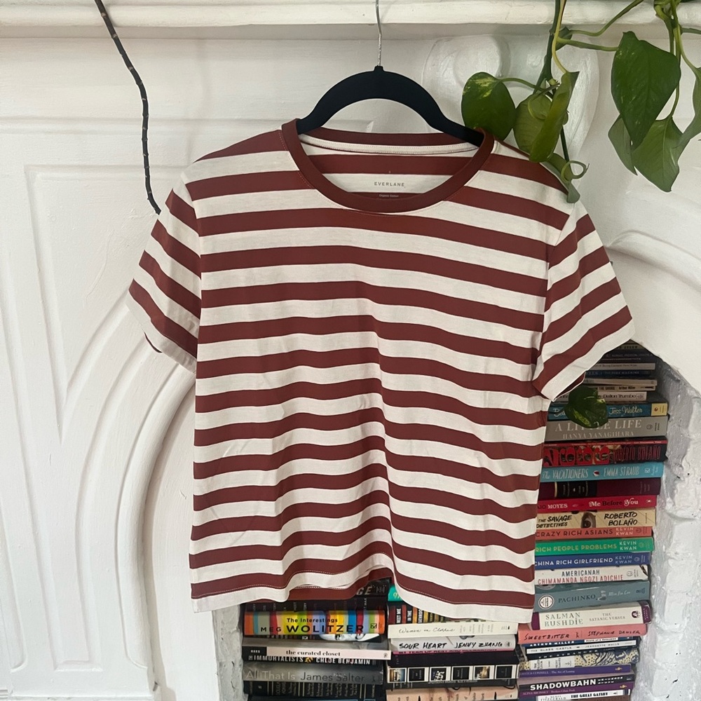 Everlane Organic Cotton Striped Box-Cut Tee